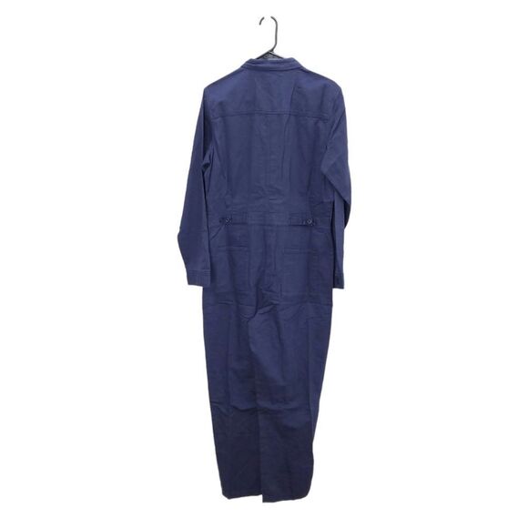 NWT OUTERKNOWN Navy Linen Organic Cotton Blend S.E.A. Long Sleeve Jumpsuit Suit - Picture 9 of 16